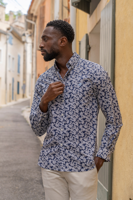 Navy Flor Shirt