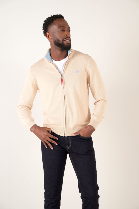 Gilet zippé Bold Beige